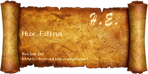 Hux Edina névjegykártya